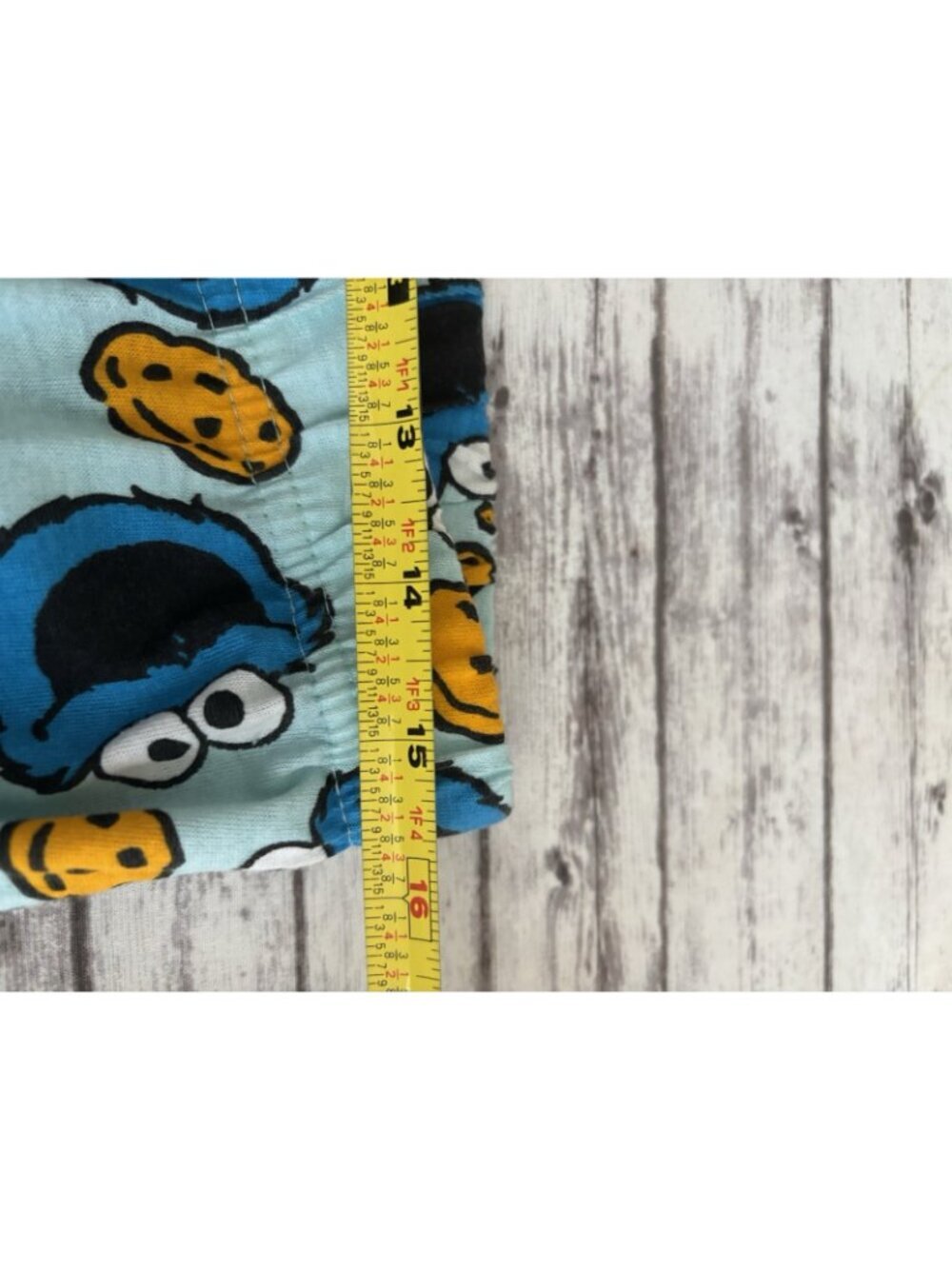 Women's Cookie Monster Pajama Pants Lounge Blue Medium Lightweight Sesame Street - Picture 8 of 10
